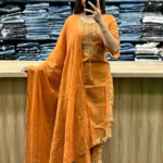 Women’s Pure Cotton Embroidered Kurta Pant Dupatta Set